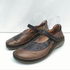 NAOT Samoa Mary Jane Shoes Brown Womens 7 US 38 EU